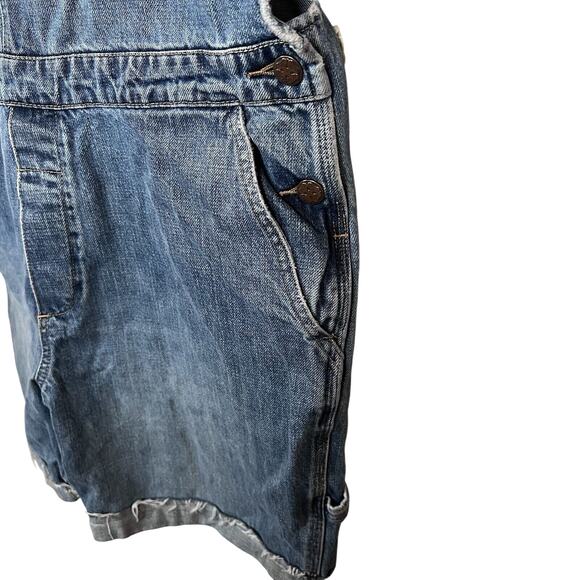 OshKosh Girls Denim Overalls Blue Size 12L Adjustable Straps Multiple Pockets - Picture 6 of 16